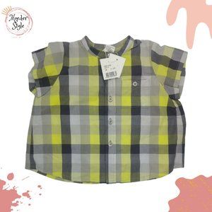 Bonpoint Baby Boys Yellow Plaid Shirt